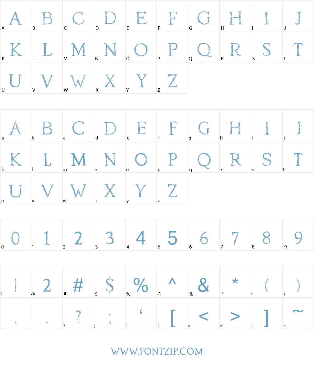 DK Traiectum Font Character
